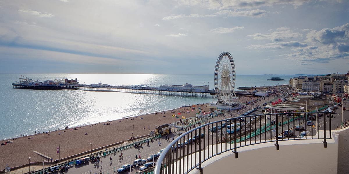 Brighton beach view UK