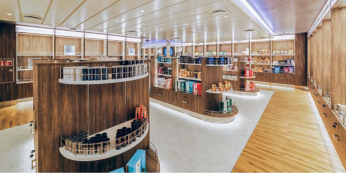 Sea shop on DFDS ferry